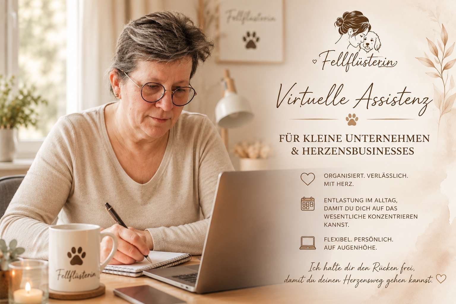 Virtuelle Assitenz für Herzensbusinesse